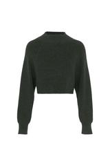 Load image into Gallery viewer, Ladies Cropped Raglan Knit Sweater
