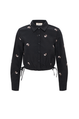 Load image into Gallery viewer, Ladies Embroidered Crape Strings Blouse
