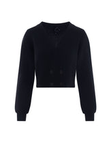 Load image into Gallery viewer, Double Breasted Cropped Knit Cardigan
