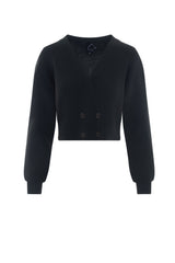 Load image into Gallery viewer, Double Breasted Cropped Knit Cardigan
