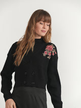 Load image into Gallery viewer, Double Breasted Cropped Knit Cardigan
