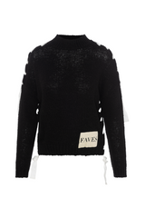 Load image into Gallery viewer, Ladies Mock Neck Ribbon Sweater
