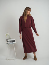 Load image into Gallery viewer, Ladies Ribbed V Neck Cropped Sweat Shirt
