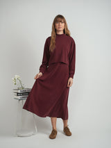 Load image into Gallery viewer, Ladies Ribbed Midi Sweat Shirt Jumper
