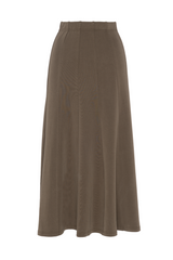 Load image into Gallery viewer, Ladies Ribbed Paneled Midi Sweat Skirt

