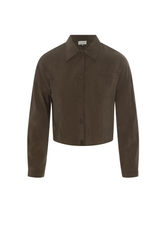 Load image into Gallery viewer, Ladies Copper Tencel Cropped Blouse
