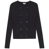Load image into Gallery viewer, Ladies Double Breasted Cropped Knit Cardigan
