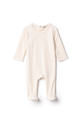 Load image into Gallery viewer, Baby Cable Textured Velour Romper
