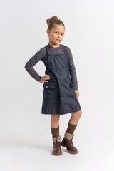 Load image into Gallery viewer, Girls Corduroy A Line Jumper With Big Pocket At Sides
