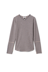 Load image into Gallery viewer, Girls Stripe Ribbed V Neck Top
