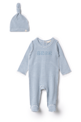 Load image into Gallery viewer, Baby Brushed Stripe Stretch Jesrsey Baby Romper Set
