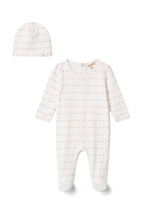 Load image into Gallery viewer, Baby Cotton Modal Romper Set With Small Print
