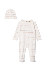 Load image into Gallery viewer, Baby Cotton Modal Romper Set With Small Print
