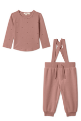 Load image into Gallery viewer, Baby Velour Overall Set
