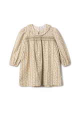 Load image into Gallery viewer, Girl Thin Corduroy With Stripe Flower Print Dress
