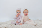 Load image into Gallery viewer, Baby Velour Romper Set With Cherry Print
