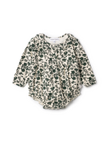 Load image into Gallery viewer, Girls Woven Flanel Flower Print Onesie With Ruffles Trim
