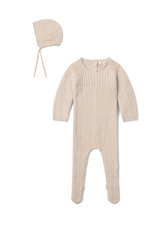 Load image into Gallery viewer, Baby Knit Romper With Cable Front
