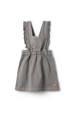 Load image into Gallery viewer, Girls Denim jumper With Ruffle Trim

