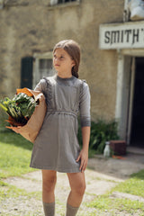 Load image into Gallery viewer, Girls Denim jumper With Ruffle Trim
