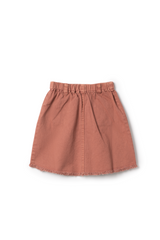 Load image into Gallery viewer, Girls Woven Denim Skirt With Scallop Trim At Pocket
