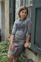 Load image into Gallery viewer, Girls Woven Denim Skirt With Scallop Trim At Pocket
