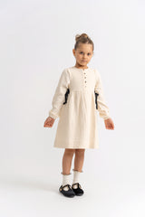 Load image into Gallery viewer, Girls Dress With Woven Fabric
