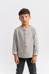 Load image into Gallery viewer, Boys Shirt With Woven Fabric
