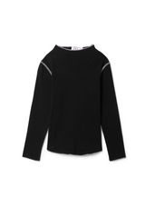 Load image into Gallery viewer, Girls Rib Top With Fennel Neck
