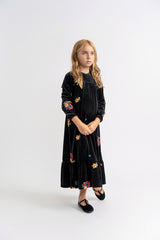 Load image into Gallery viewer, Girls Maxi Dress In Velour Fabric
