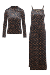 Load image into Gallery viewer, Teen Printed Rib Velour Jumper Set
