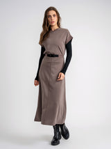 Load image into Gallery viewer, Teen Midi Length Skirt With Buckle At Front Waist
