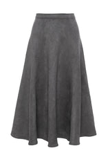 Load image into Gallery viewer, Teen Suede Midi Length Panel Skirt
