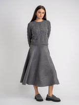 Load image into Gallery viewer, Teen Suede Midi Length Panel Skirt
