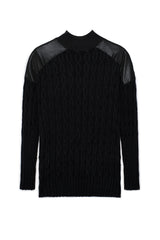Load image into Gallery viewer, Ladies Maternity Dolman Leather Combo Sweater
