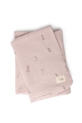 Load image into Gallery viewer, Baby Cotton Gauze Swaddle With Bunnies All Over Print
