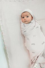 Load image into Gallery viewer, Baby Cotton Gauze Swaddle With Bunnies All Over Print

