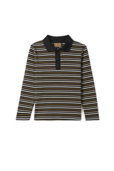 Load image into Gallery viewer, Boys Waffled Stripped Polo Long Sleeves
