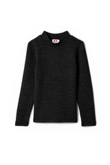 Load image into Gallery viewer, Girls Washed Waffled Mock Neck Top
