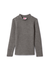 Load image into Gallery viewer, Girls Washed Waffled Mock Neck Top
