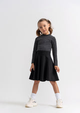 Load image into Gallery viewer, Girls Washed Waffled Mock Neck Top

