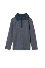Load image into Gallery viewer, Boys Washed Waffled Polo Long Sleeves

