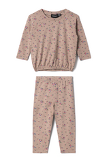Load image into Gallery viewer, Baby Floral Printed Jersey Top And Leggings Set Long
