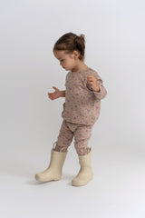Load image into Gallery viewer, Baby Floral Printed Jersey Top And Leggings Set Long
