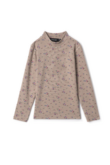 Load image into Gallery viewer, Girls Floral Printed Jersey Mock Neck Top

