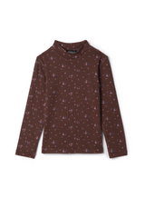 Load image into Gallery viewer, Girls Floral Printed Jersey Mock Neck Top
