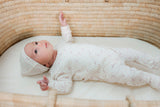 Load image into Gallery viewer, Baby Leaves And Cherries Print Onesie With Hat
