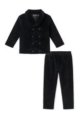 Load image into Gallery viewer, Dotted Velour Fake Double Breast 2 PCS
