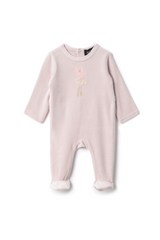 Load image into Gallery viewer, Baby Rope Emboidery Velour Onesie
