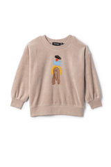 Load image into Gallery viewer, Girls Rope Emboidery Velour Top
